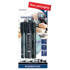 BLISTER 4 LUMOCOLOR PERMANENT 60 BK, SURTIDO STAEDTLER 60 BK (Espera 4 dias)